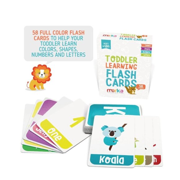 Merka Toddler Learning Kit: Posters Flashcards Book & Stickers - Picture 5 of 9